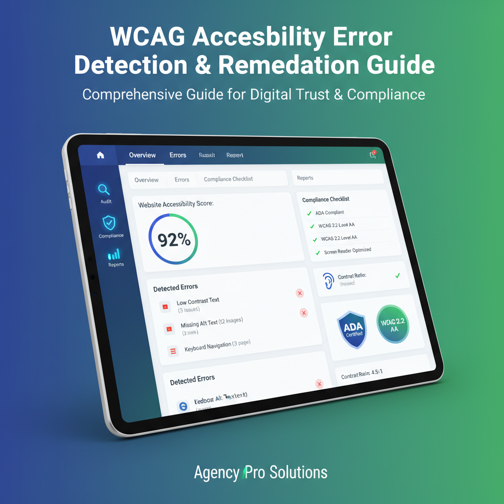 WCAG Accessibility Error Detection & Remediation Guide
